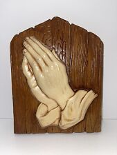 Sexton USA Praying Hands Cast Aluminum Wall Plaque picture