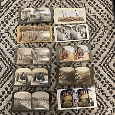 Antique Keystone View Company Stereoscope Slides, lot of 10 assorted picture