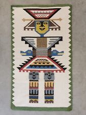 Vintage NATIVE South American Hand Woven WOOL Tapestry WALL HANGING/RUG 36x21 picture
