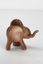Cute Small Vintage Brown Elephant Figurine Miniature  picture
