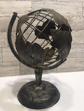 Metal Decorative World Globe Sphere Sculpture picture
