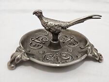 Vintage Pheasant Footed Ringholder Jewelry Holder Tray Trinket Tray ~ 3.5