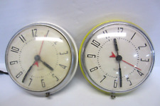 Lot of 2 Westclox Electric Wall Clocks Spice S8-E Parts or Repair picture