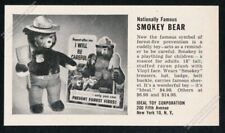 1953 Smokey Bear doll toy photo Ideal Toys vintage print ad picture
