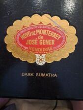 Hoyo De Monterrey Jose Gener Wood Black Cigar Box Honduras Advertising Tobacco  picture