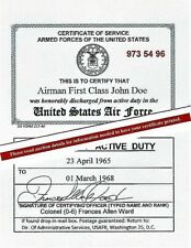 United States Air Force or AF Reserve Honorable Discharge Lam Card 2 1/8 X 3 3/8 picture