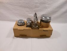 Gemco Vintage Condiment Dispensers Set w/Salt & Pepper, Oil & Vinegar, + MORE picture