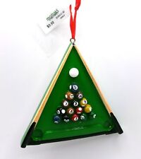 LOVE TO PLAY POOL? RACK OF BILLIARD BALLS CHRISTMAS ORNAMENT NEW picture