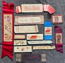 VICTORIAN PUNCHED PAPER EMBROIDERED BOOKMARKS NEEDLEPOINT PERFORATED WOMEN ARTS picture