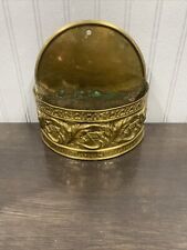 Brass Wall Pocket Hanging Vintage Planter Has ￼ Patina picture