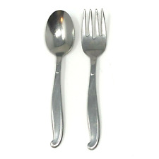 Modernaire Stainless by WALLACE SILVER Flatware 1 Salad Fork & 1 Teaspoon picture