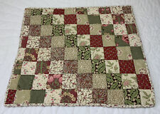 Patchwork Quilt Wall Hanging, Four Patch, Floral Calico Prints, Cotton, Rose picture