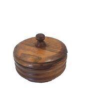 Vintage Wooden Trinket Box - Round picture