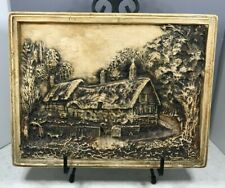 Vintage Antique Cottage of Ann Hathaway 3D Chalkware Wall Hanging Plaque picture