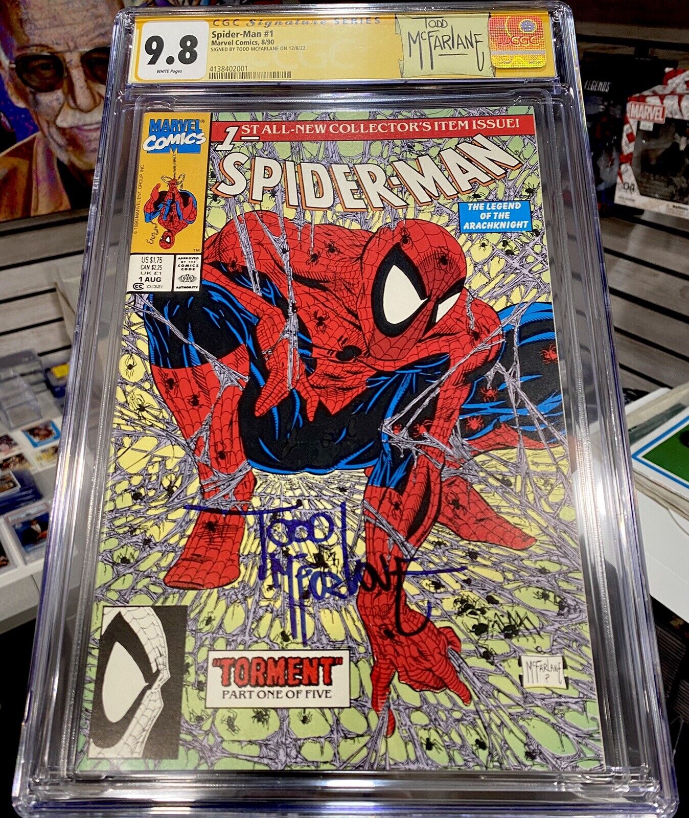 Spider-Man #1 CGC 9.8 SS Todd McFarlane Gorgeous FULL Signature NM/MT HOT