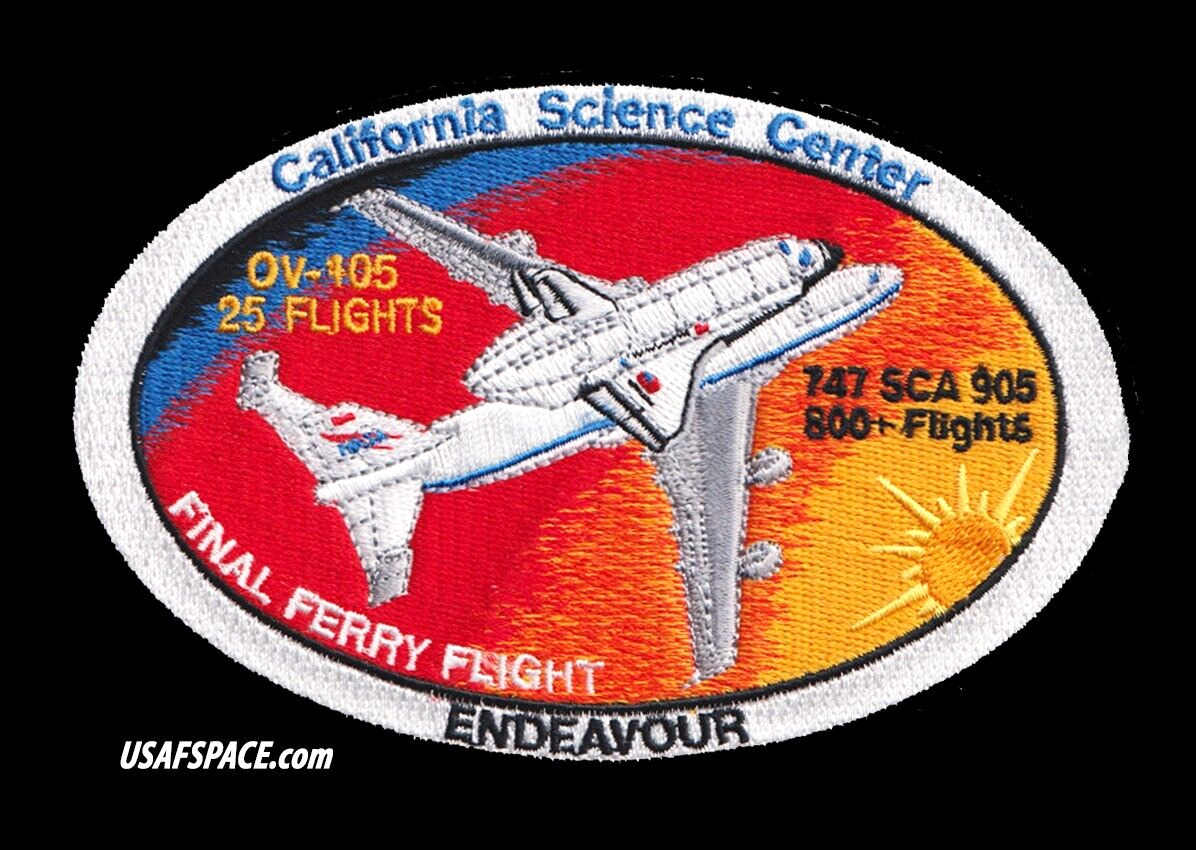 ORIGINAL -NASA -FINAL FERRY FLIGHT-  ENDEAVOUR - SHUTTLE CARRIERS - SCA - PATCH