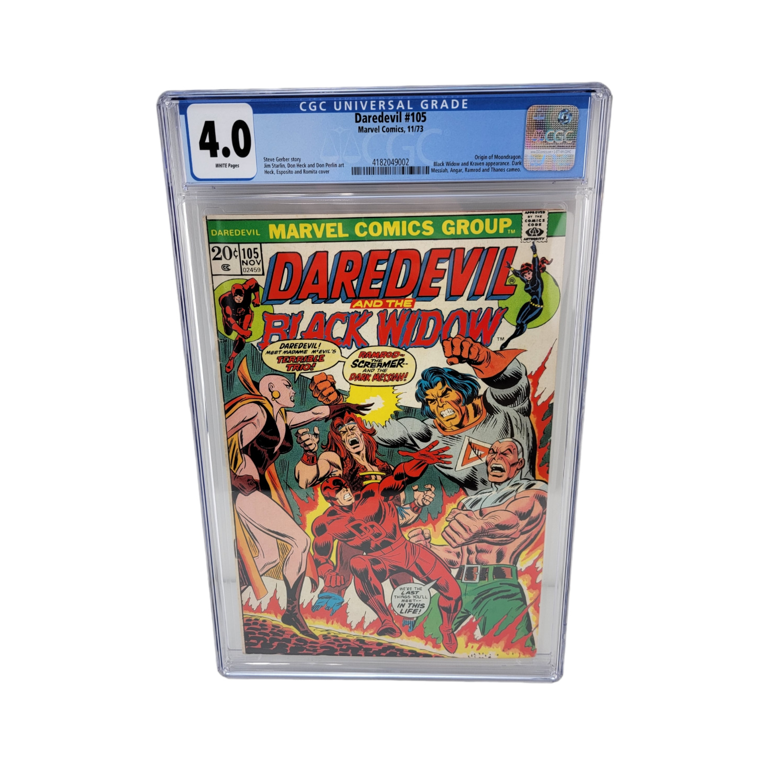 Daredevil and the Black Widow #105 CGC 4.0 VG Origin of Moondragon Comic Book