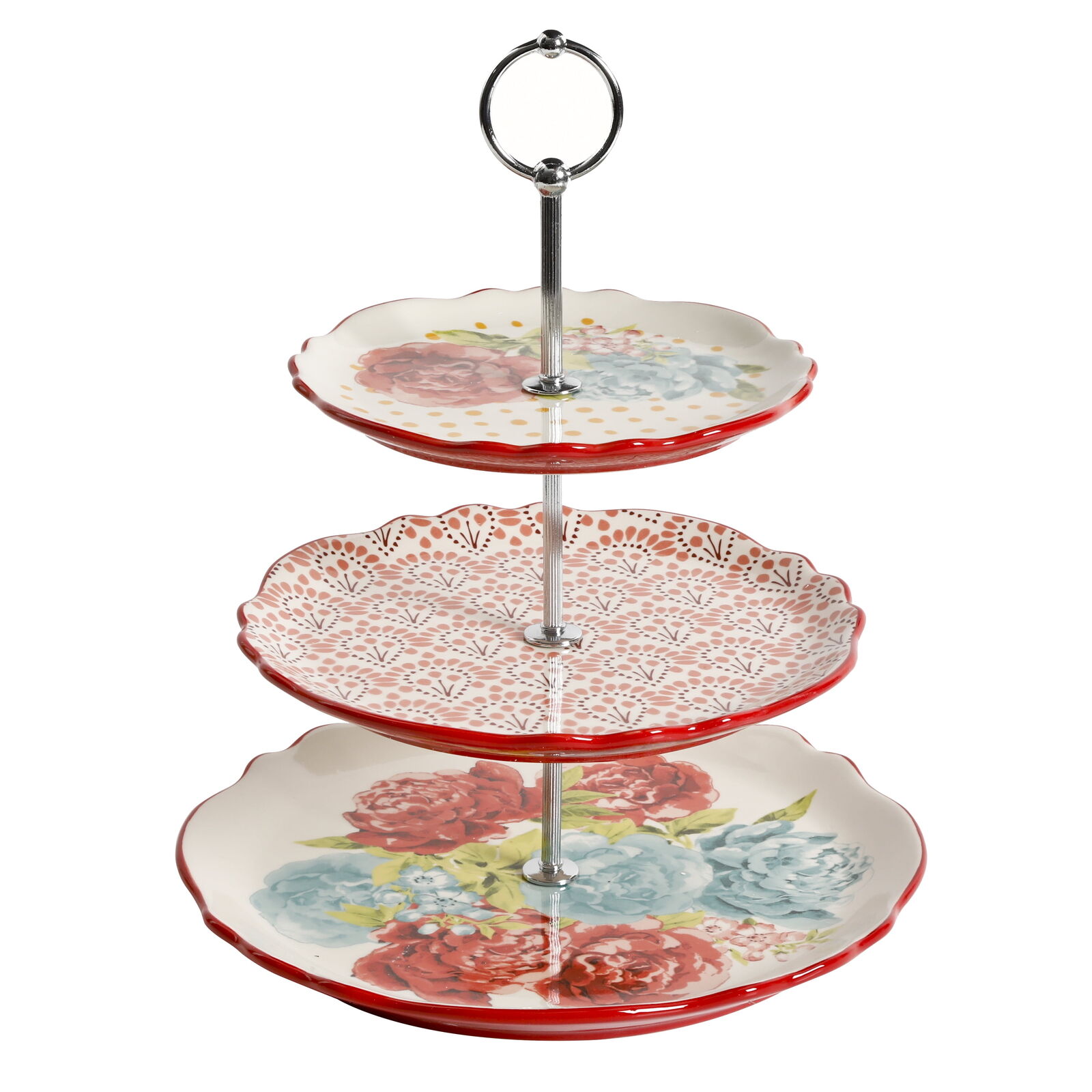 The Pioner Woman Blossom Jubilee 3-Tier Serving Tray