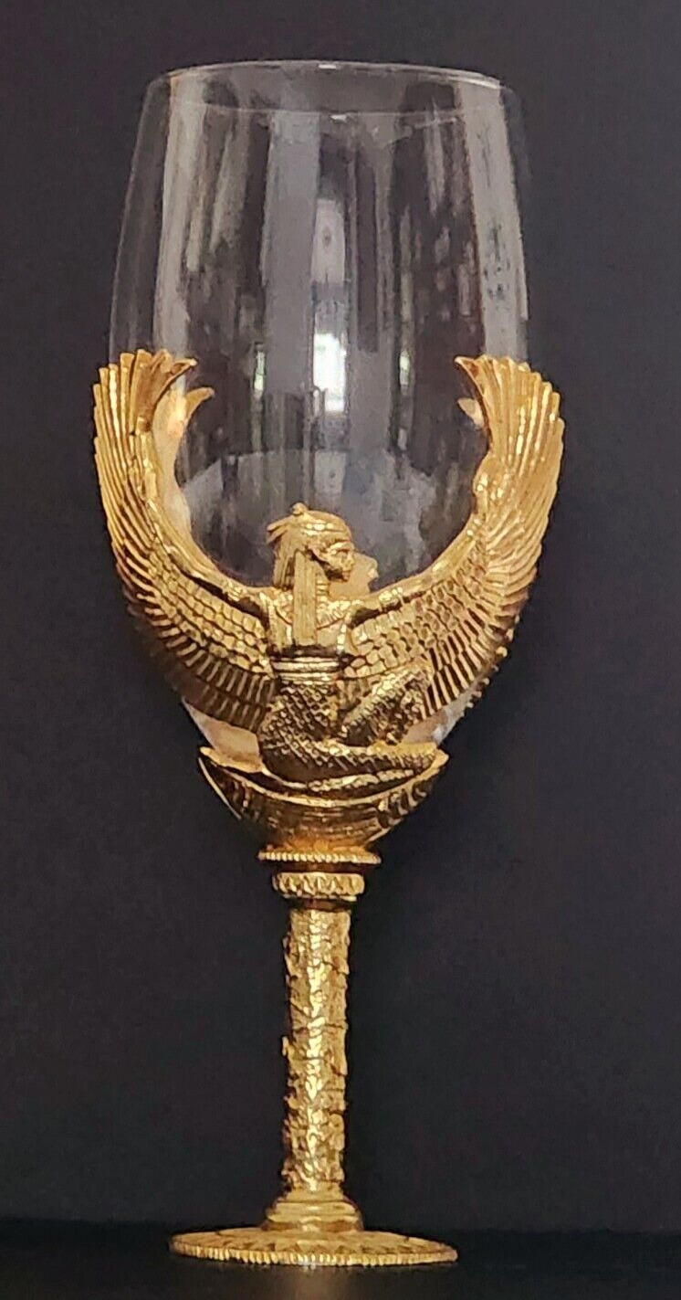 Myths & Legends by Veronese EGYPTIAN GODDESS ISIS Gold tone Wine/Water Goblet