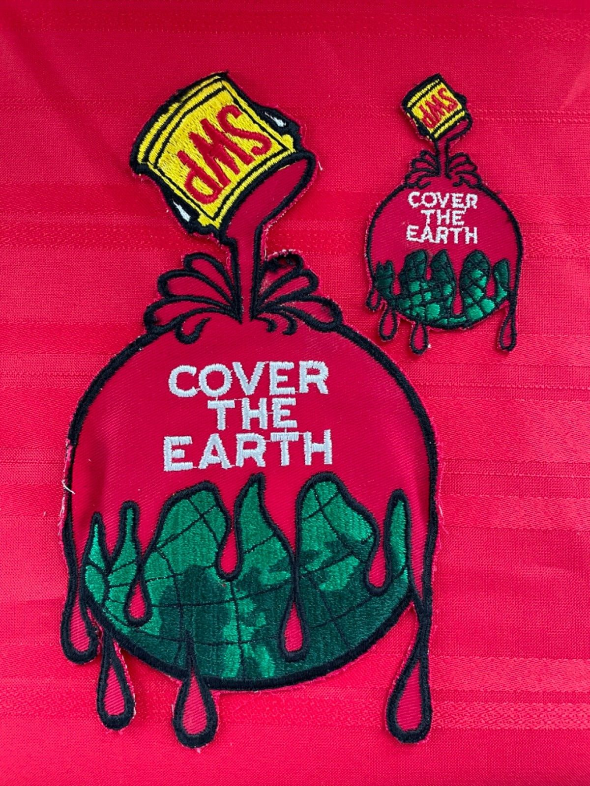2 Original Vintage Sherwin Williams Paint Embroidered Patches RARE Advertisement