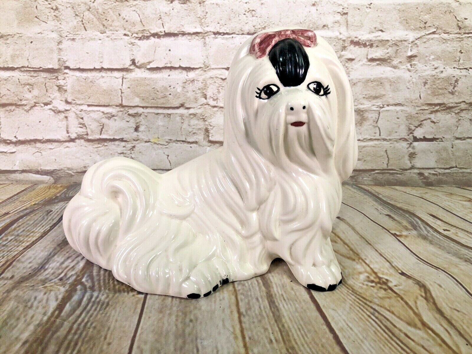 vtg 1977 Sunrise mold Shi Tzu dog sculpture made in the USA
