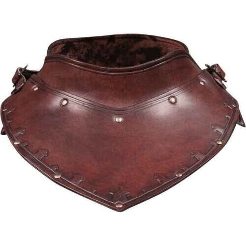 Titus leather Gorget Leather Armour with shoulders and tassets lather helmate