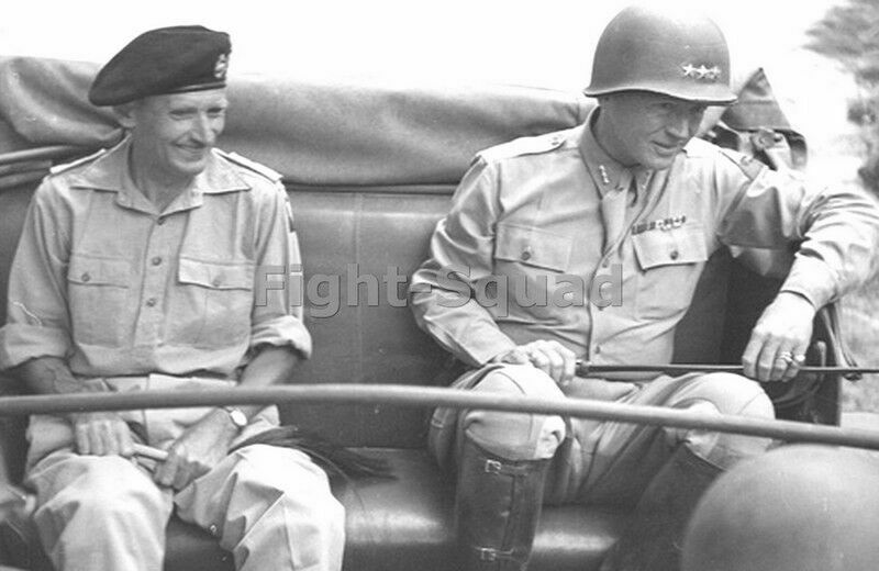WW2 Picture Photo Sicily Italy 1943 Montgomery and George Patton 1882