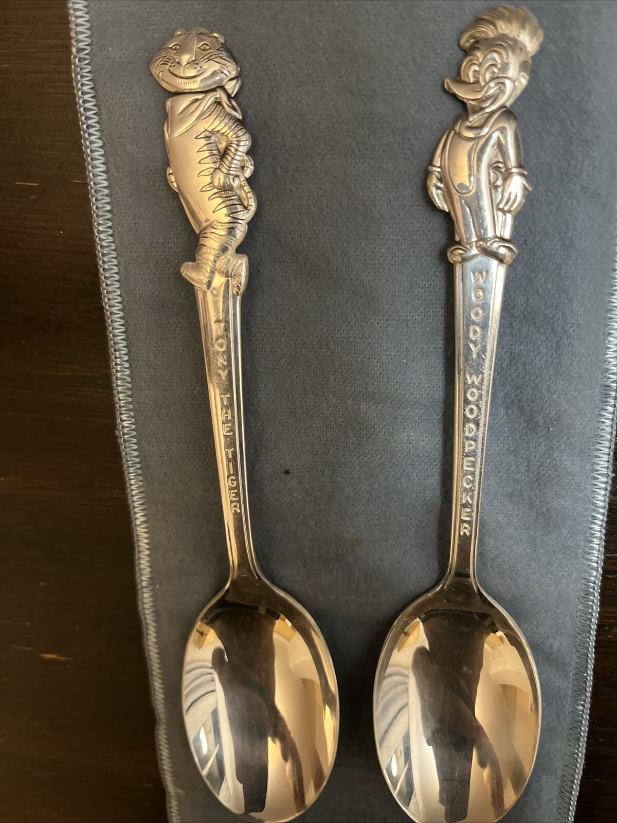 Vintage Kellogg's Tony the Tiger & Woody Woodpecker Spoon Silver Plate 1965 IS