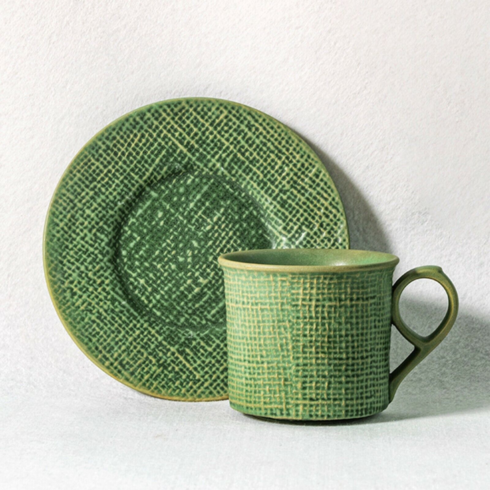 Handmade ceramic cups, exquisite linen ceramic coffee cups, antique cups, gifts 