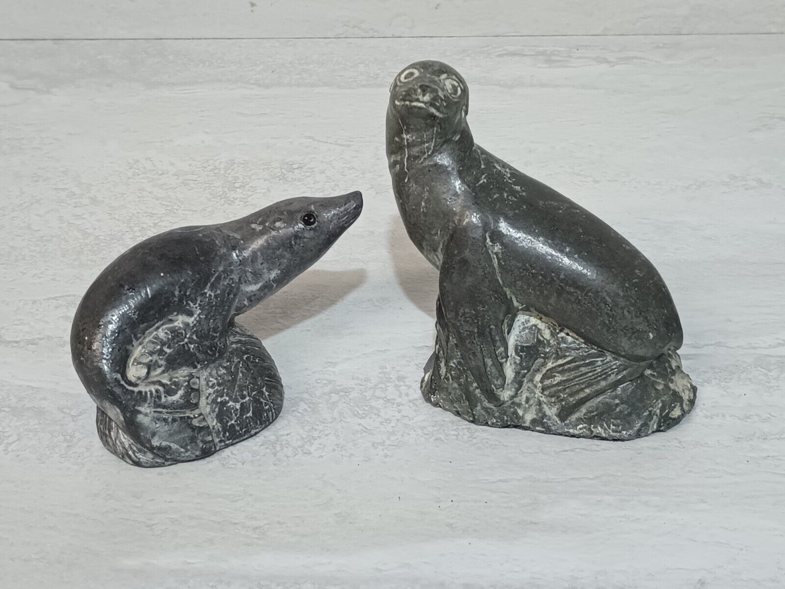 The Wolf Sculptures - A Wolf Original - Seal Sea Lion Figurine Soapstone Carving