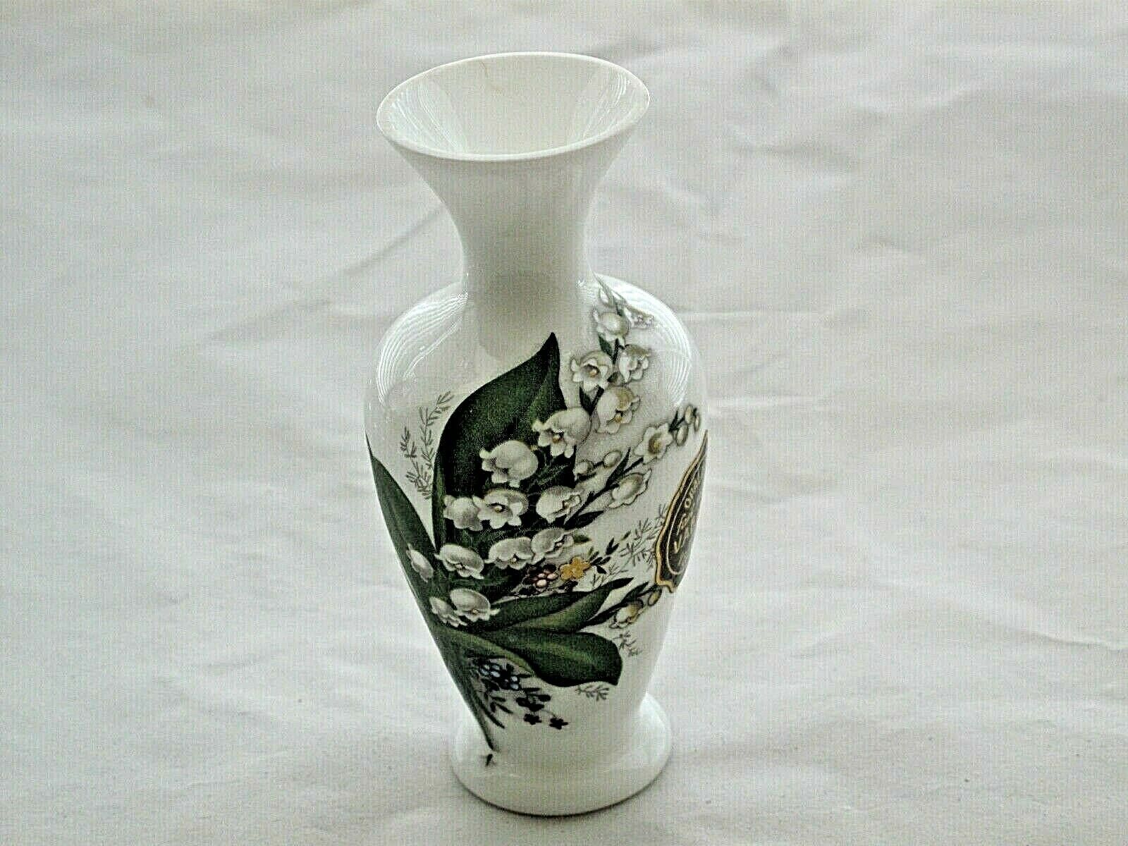 Vintage Small Genuine Opaline Vase Fait Main V.A.B. Boussu Veritable