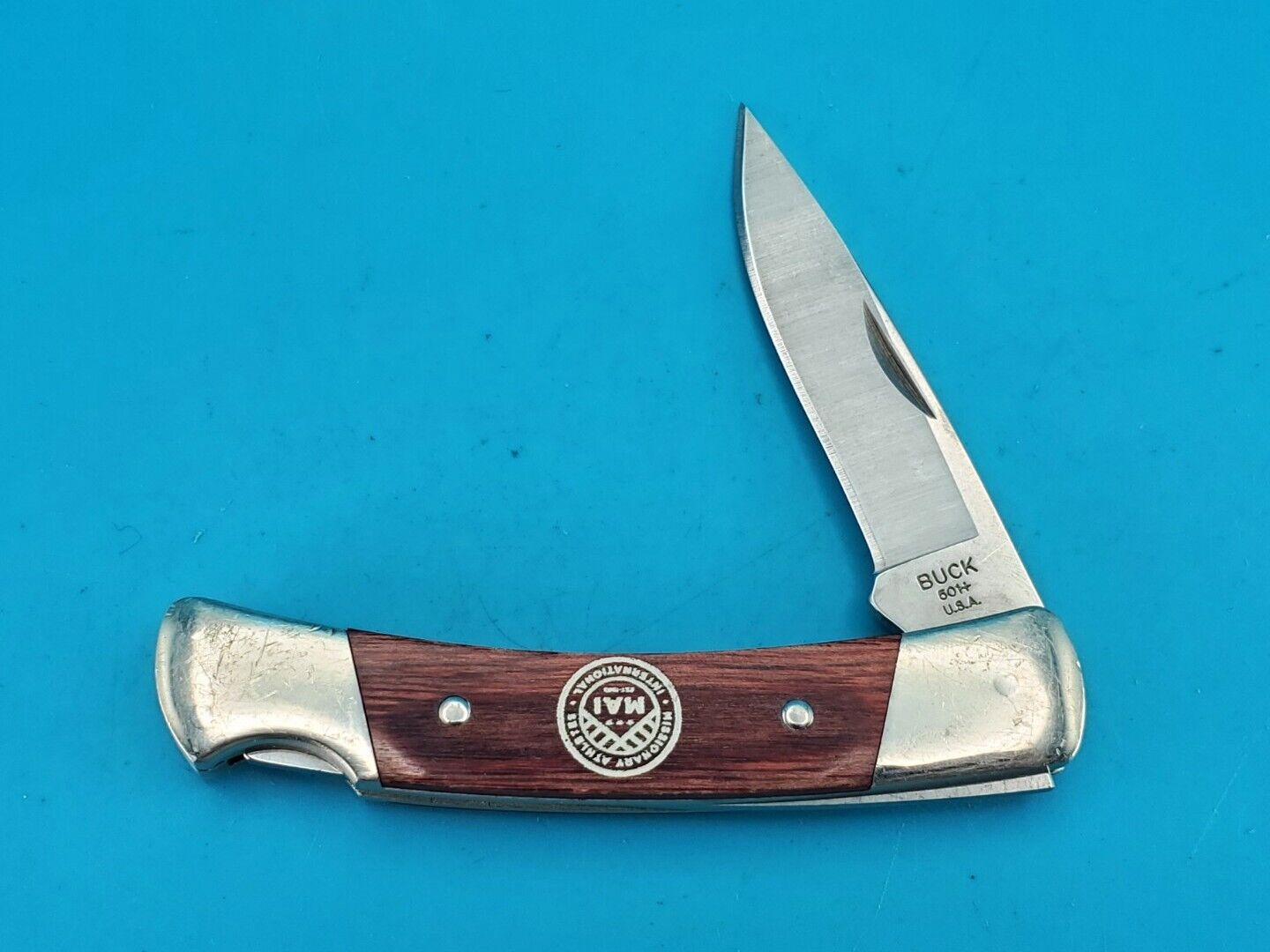 Buck USA Squire 501 Drop Point Lockback Pocket Folding Knife NICE