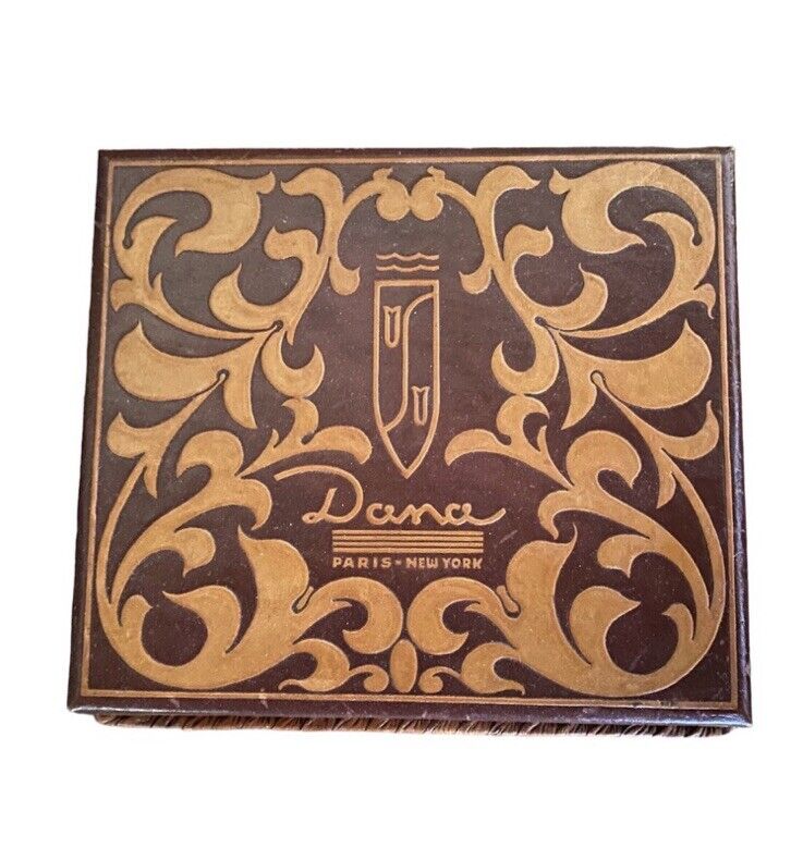 Vtg DANA \'Platino\' Perfume w/Platinum Flakes in Original Leather Box 80% Full