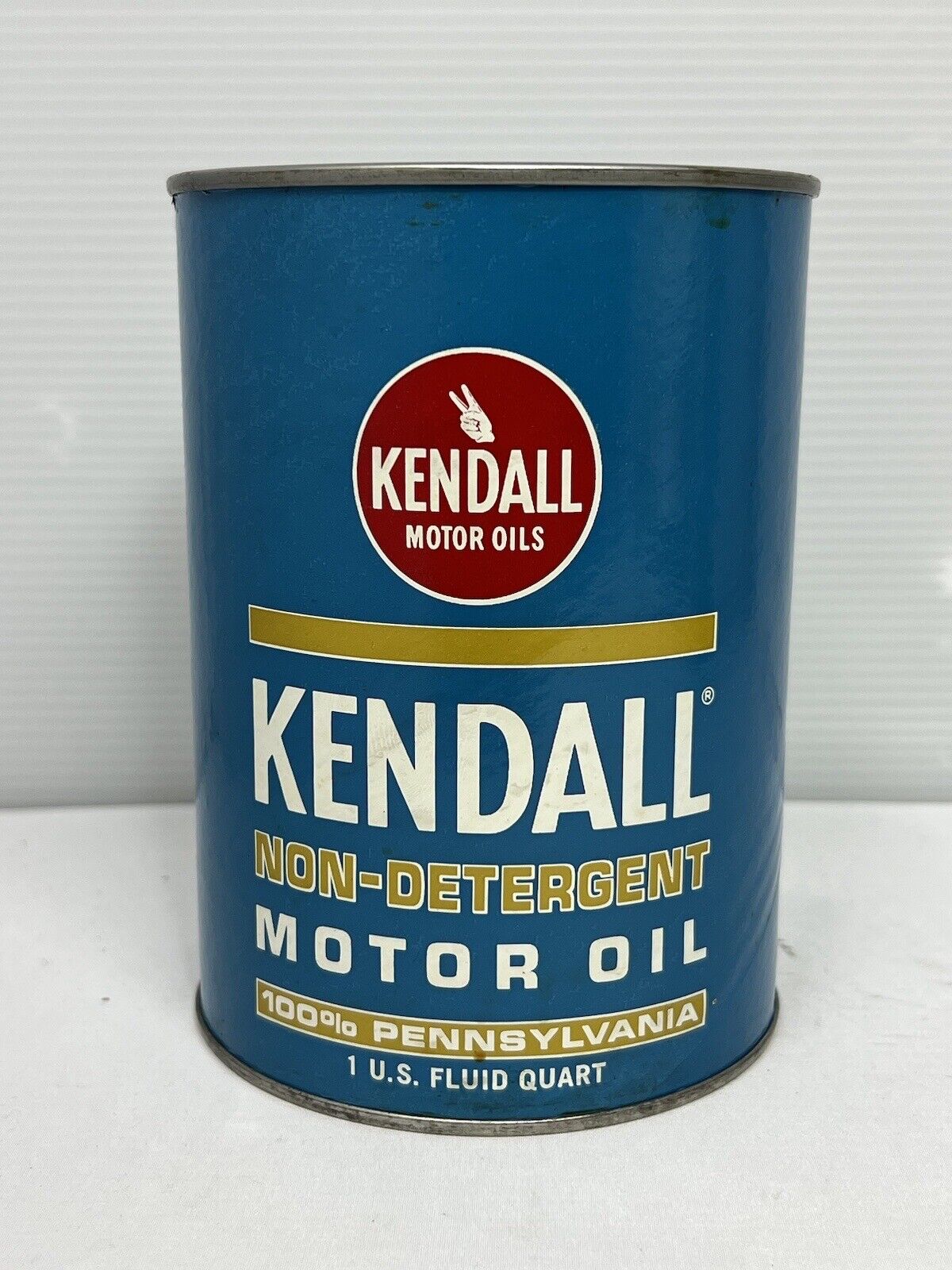 VTG ANTIQUE KENDALL Motor Oils NON-DETERGENT Motor Oil Can 1 Quart FULL New NOS