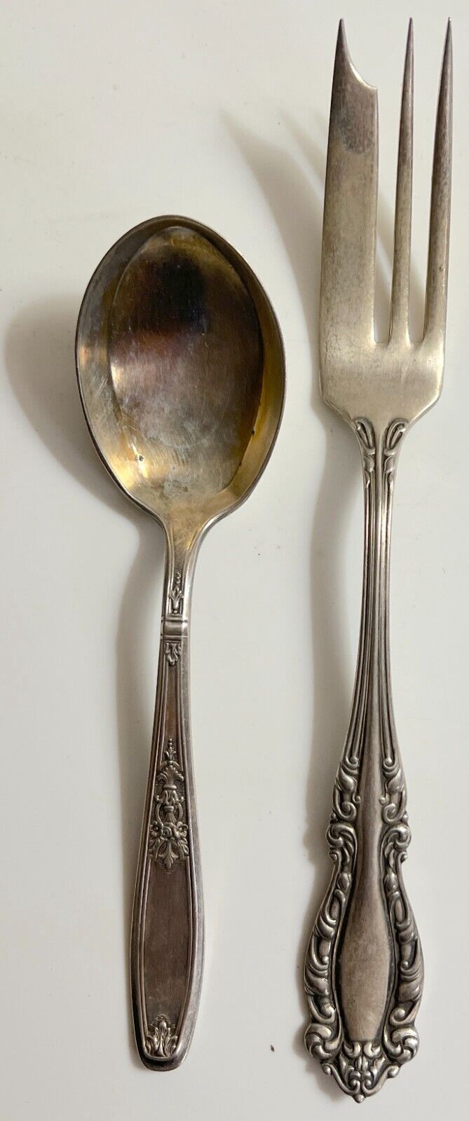1847 Rogers Ambassador  Berry  Casserole Spoon & Silver Meat Fork