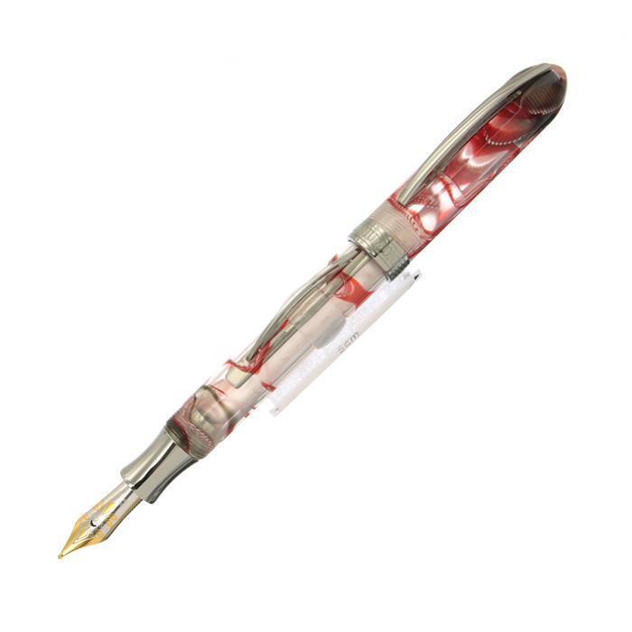 VISCONTI Limited Edition Millennium Arc Ruthenium/Red B nib 18k Fountain Pen
