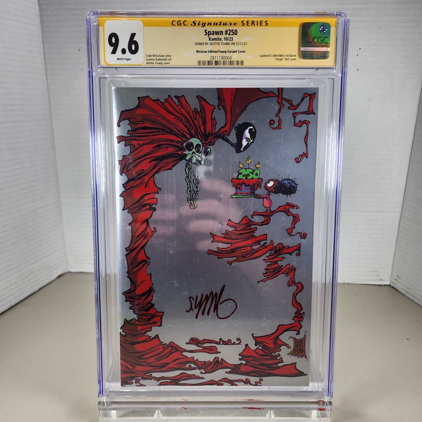 Spawn #250 SIGNED Skottie Young Mexican Foil Variant CGC 9.6 Graded Comic