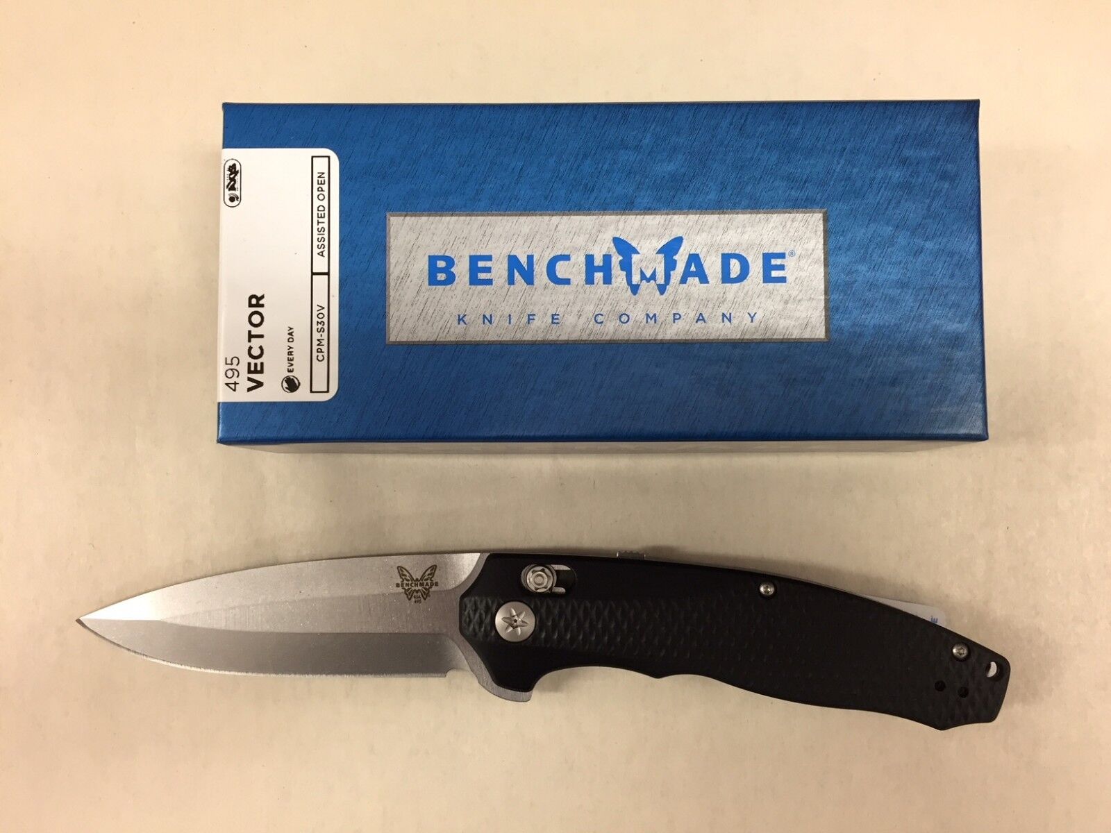 NEW Benchmade 495 Vector Axis Lock Assisted Opening Flipper S30V Blade G10