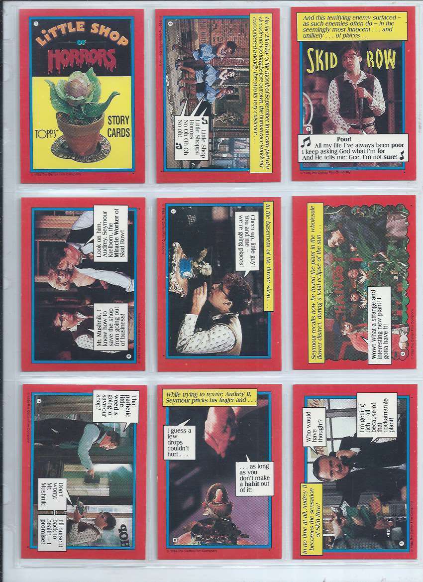 1986 Topps Little Shop of Horrors Trading Cards *Pick List*