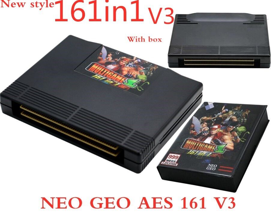 SNK NEO GEO AES 161 in 1 Arcade JAMMA Multi Cartridge Game Cartridge Console V3