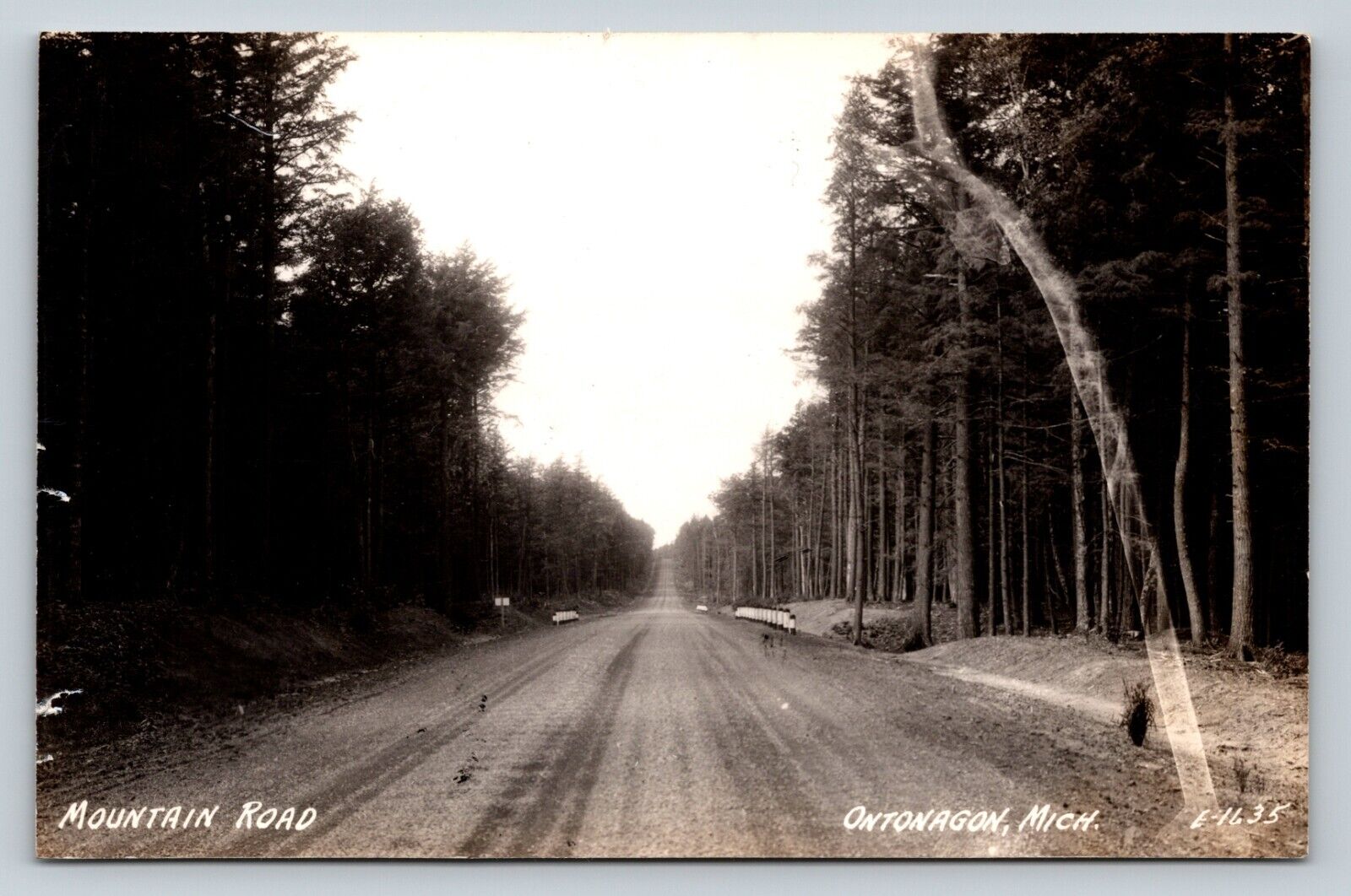 c1940s RPPC Mountain Road ONTONAGON Michigan MI VINTAGE Postcard