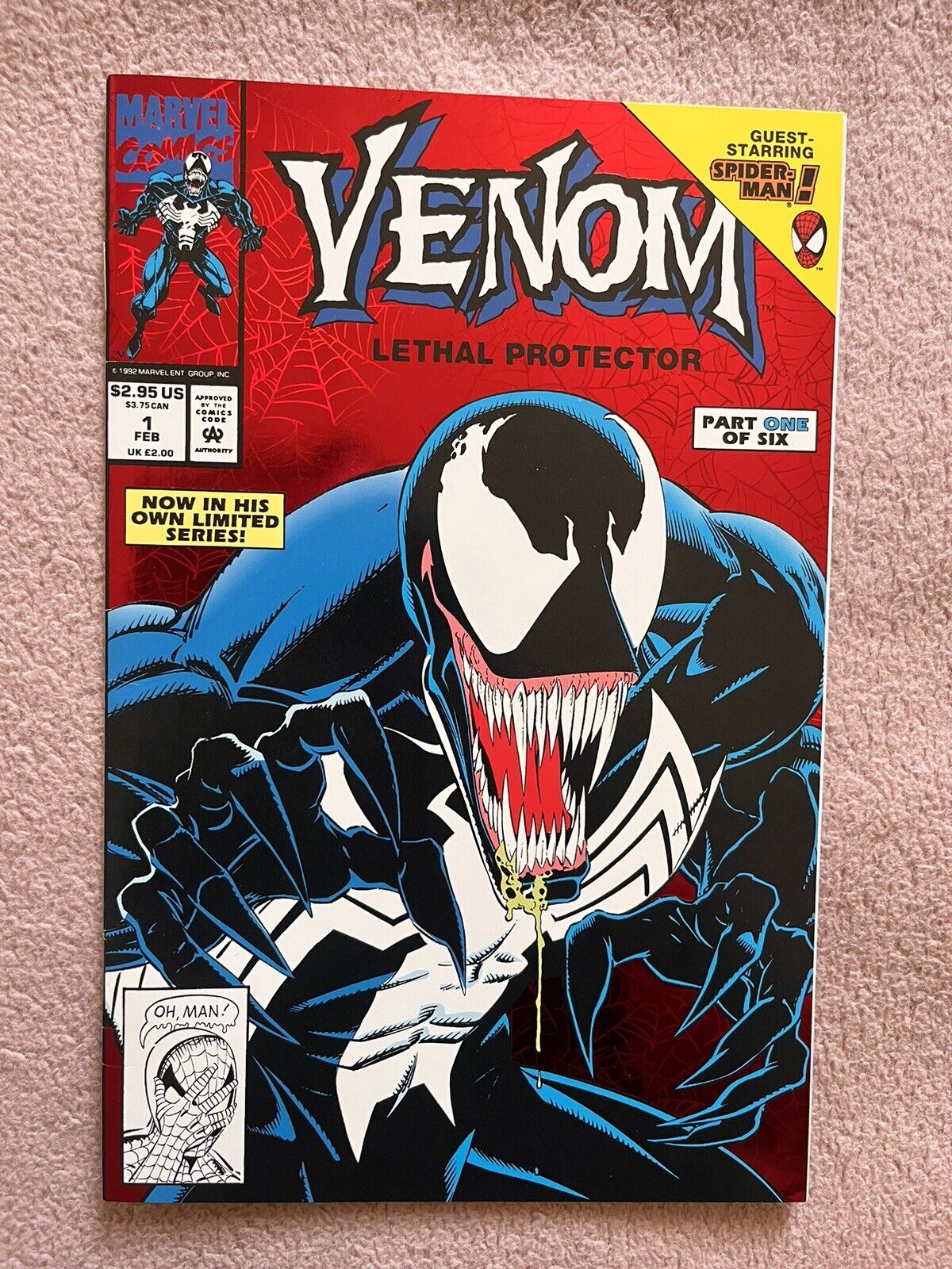 Venom Lethal Protector # 1 Marvel Comics 1993 Solo Title Red Foil CGC Candidate