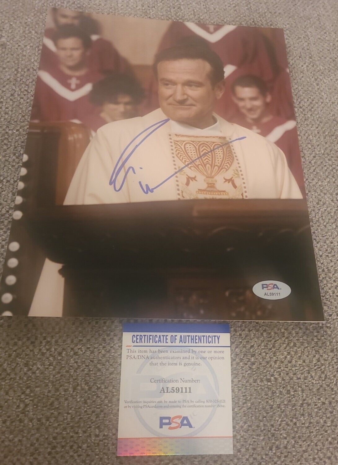 ROBIN WILLIAMS SIGNED 8X10 PHOTO LICENSE TO WED PSA/DNA AUTHENTIC #AL59111 RARE