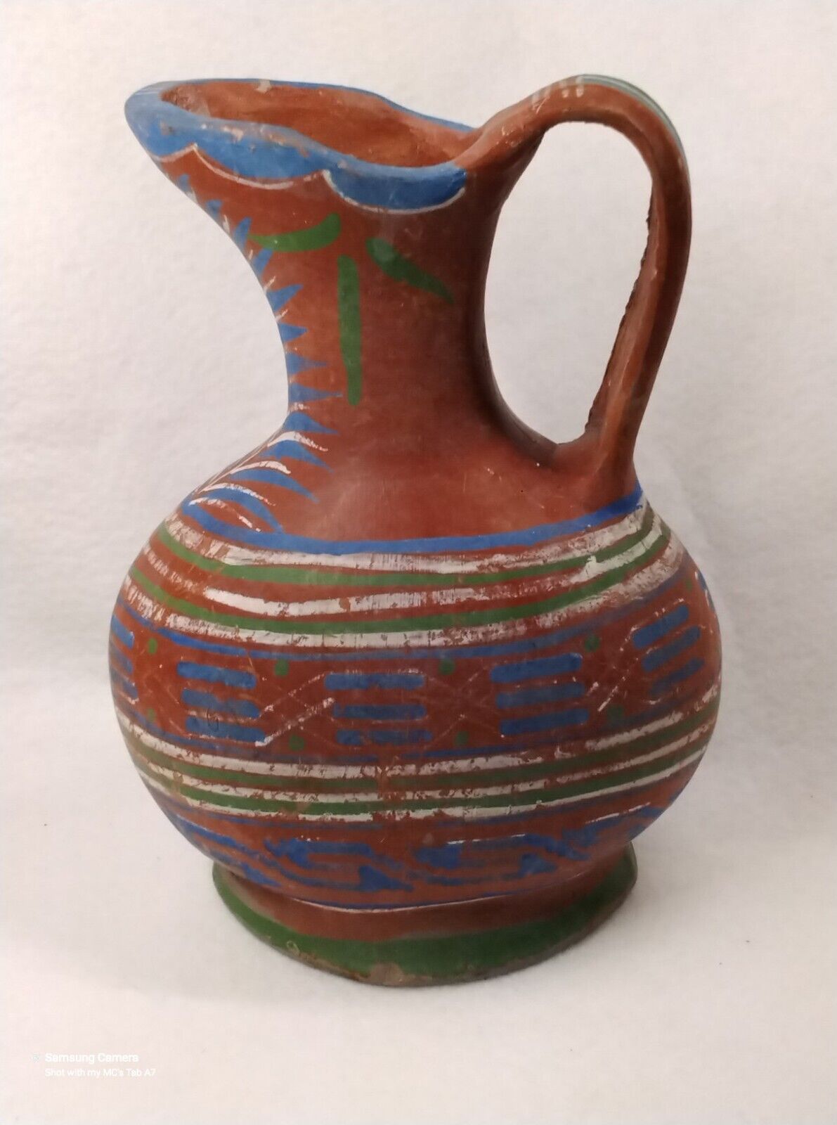 Vintage Mexican Terracotta Pitcher
