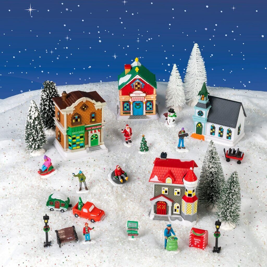 Cobblestone Corners Christmas Village Collection - New 2021 Complete 27 Pc. Set.