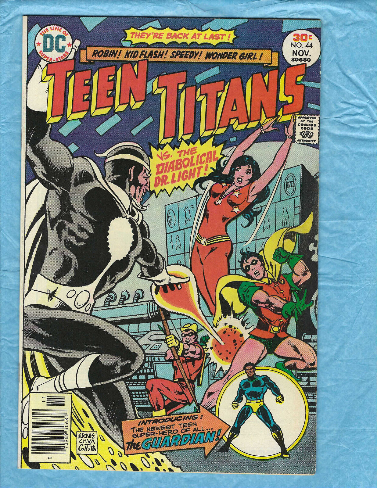 Teen Titans # 44 , \'76 ,  KEY ISSUE 1st Mal Duncan as the 2nd Guardian 7.0F/VF