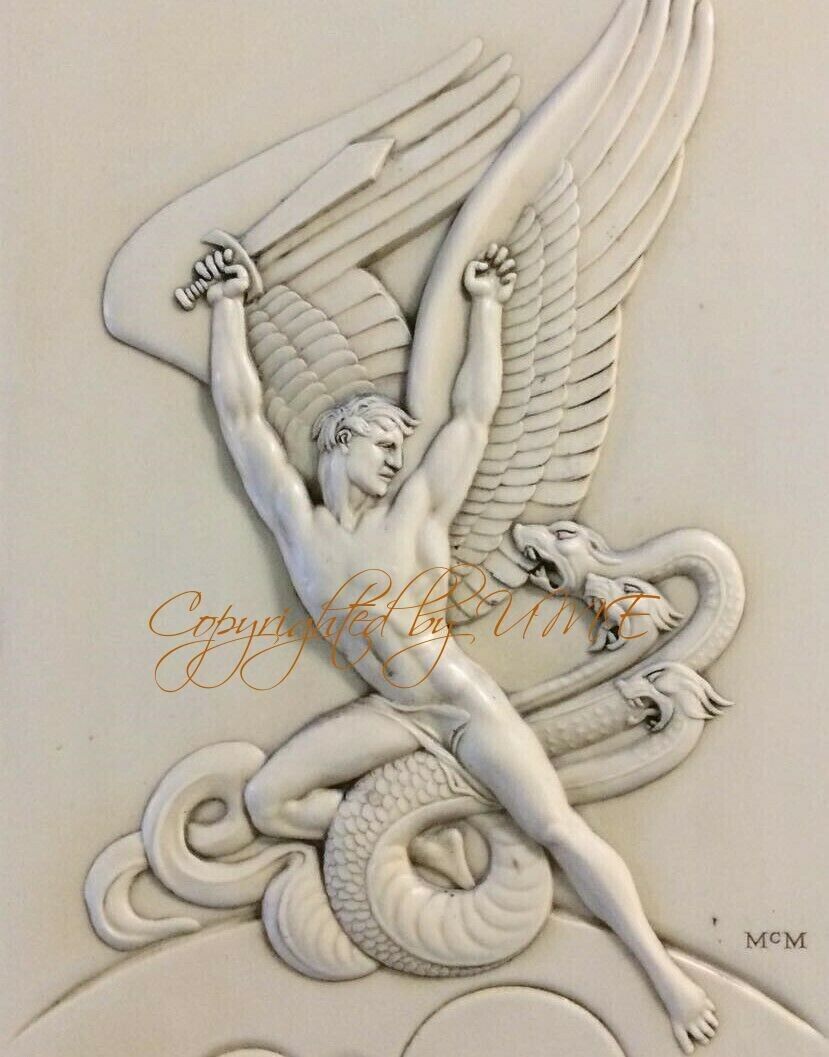 Contemporary Canvas Art Deco Print - Michael the Archangel vs Satan - 16 x 20
