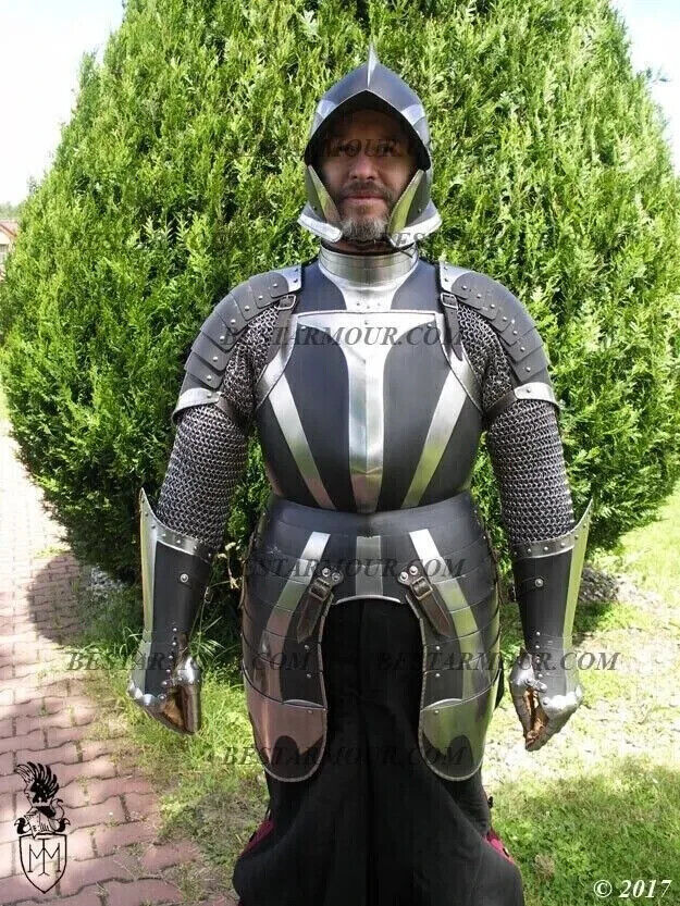 Medieval Larp Gothic Half Body Armor Suit Knight Full Armor Suit For Halloween