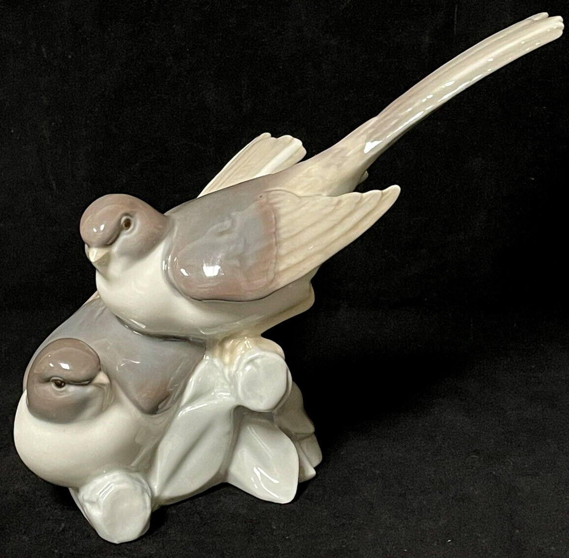 LLADRO 4667 Birds On A Branch Vintage Lovebirds Porcelain Figurine