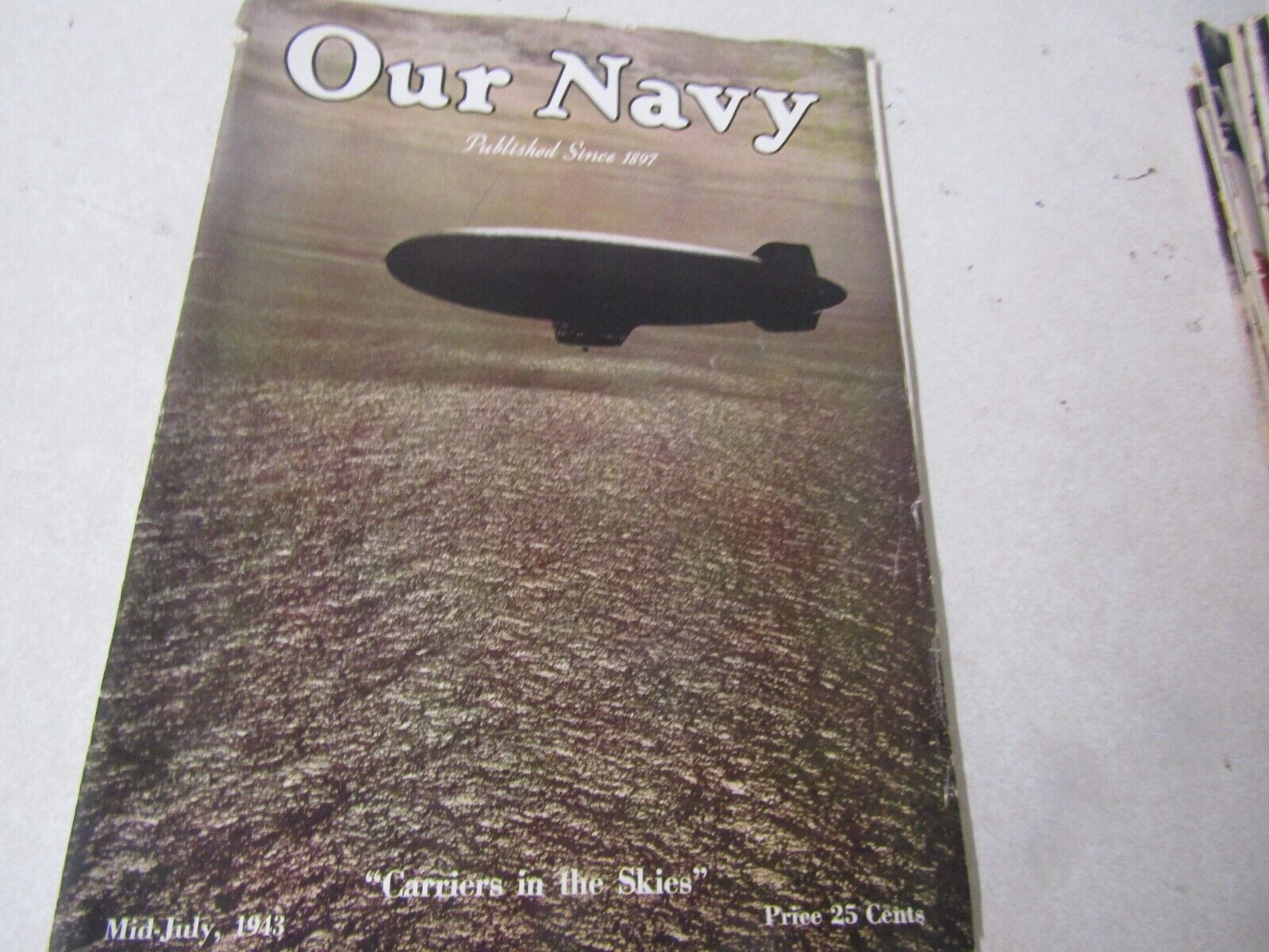 WW2 VINTAGE US MILITARY MAGAZINE OUR NAVY MID-JULY 1943